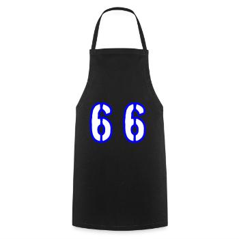 66 Symbole numérique - Tablier de cuisine - noir - Devant - AI Model Male 185 dark (185cm)