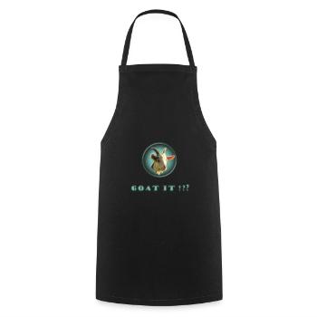 goat it - goat - Cooking Apron - black - Front - AI Model Male 185 dark (185cm)