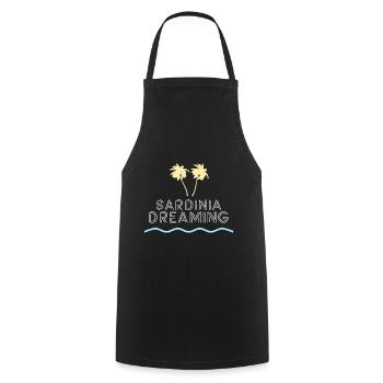 Vacances de rêve en Sardaigne - Tablier de cuisine - noir - Devant - AI Model Male 185 dark (185cm)
