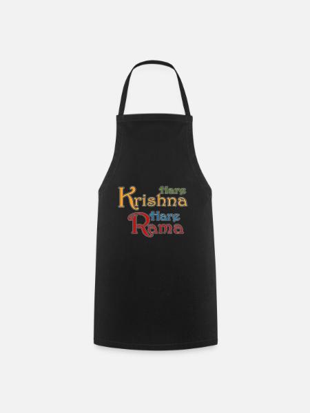 Hare Krishna Hare Rama - Cooking Apron - black