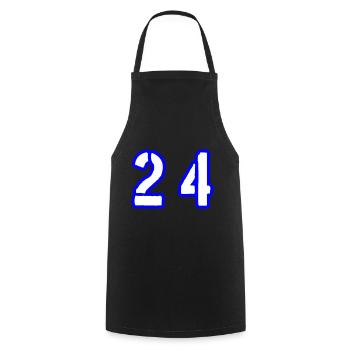 24 Number Symbol - Cooking Apron - black - Front - AI Model Male 185 dark (185cm)
