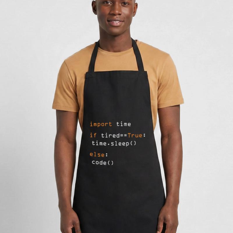 Python Code Import Sleep Tired Loop Tablier de cuisine