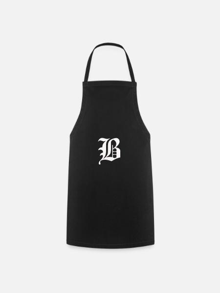 Initiale B - Tablier de cuisine - noir