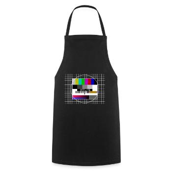 déconnecté, internet, image d’essai, tv - Tablier de cuisine - noir - Devant - AI Model Male 185 dark (185cm)