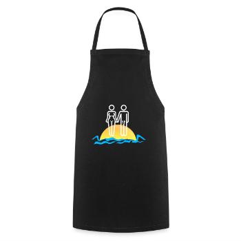 vacation - Cooking Apron - black - Front - AI Model Male 185 dark (185cm)