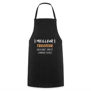 Meilleur Tricoteur - Tablier de cuisine - noir - Devant - AI Model Male 185 dark (185cm)