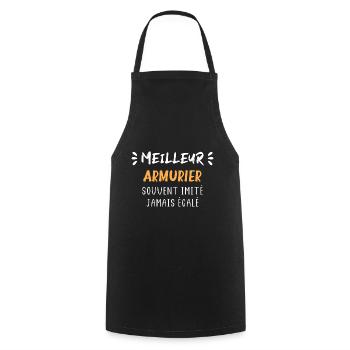 Souvent imité jamais égalé meilleur Armurier - Tablier de cuisine - noir - Devant - AI Model Male 185 dark (185cm)