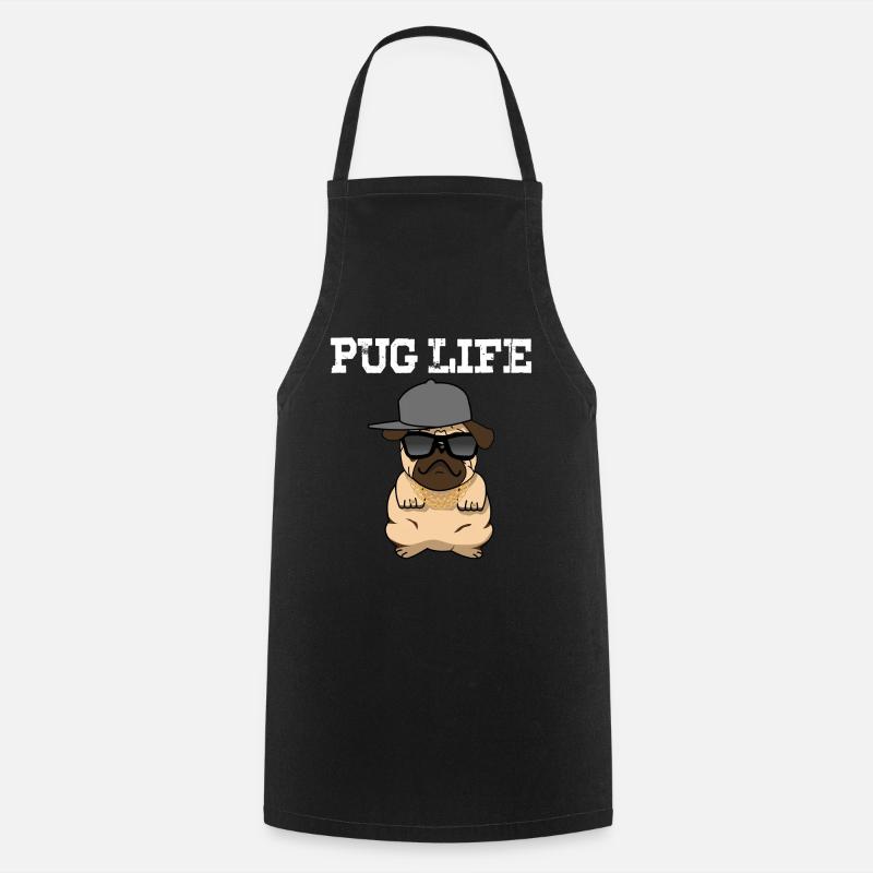 Pug Life Pug - Cooking Apron - black