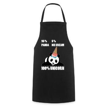 Pandacorn Panda Einhorn Geschenk Geschenkidee - Kochschürze - Schwarz - Vorne - AI Model Male 185 dark (185cm)