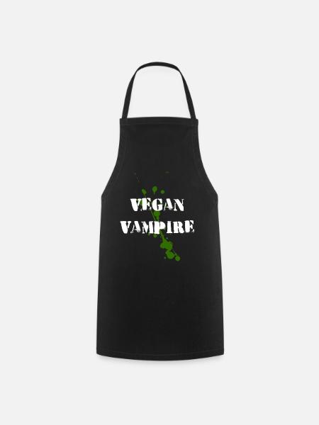 Vegan Vampire Vegan Vampire Halloween - Tablier de cuisine - noir