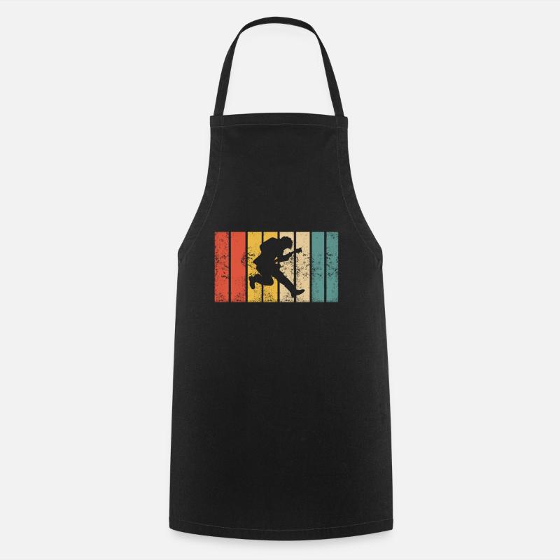 Retro E-Gitarre Geschenk Elektrogitarre Gitarrist - Kochschürze - Schwarz