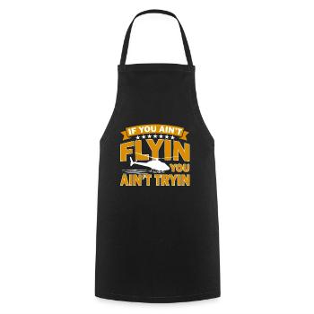 Helicopter Pilot Gift I Helicopter Helicopter - Cooking Apron - black - Front - AI Model Male 185 dark (185cm)