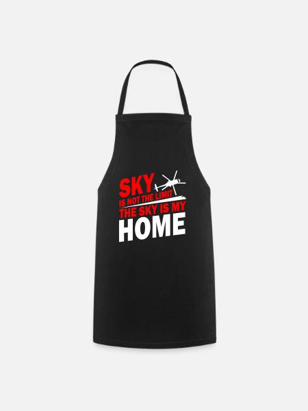 Pilote d'hélicoptère cadeau je hélicoptère hélicoptère - Tablier de cuisine - noir