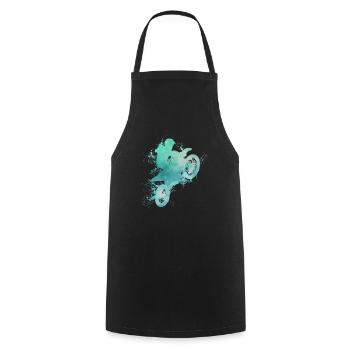 Dirt bike supercross gift I biker MX motocross - Cooking Apron - black - Front - AI Model Male 185 dark (185cm)