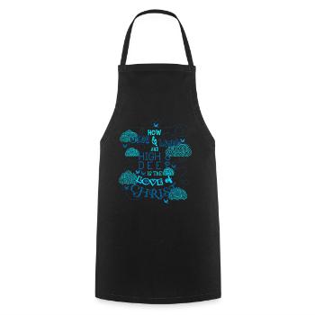 Christian Clothing & God's Love - Cooking Apron - black - Front - AI Model Male 185 dark (185cm)