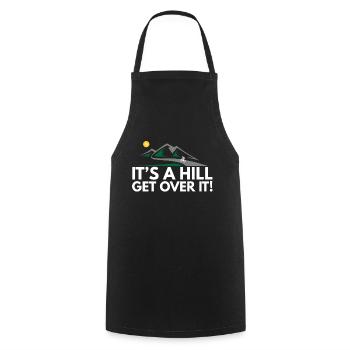 C’est une colline - Drôle de cyclisme - Tablier de cuisine - noir - Devant - AI Model Male 185 dark (185cm)