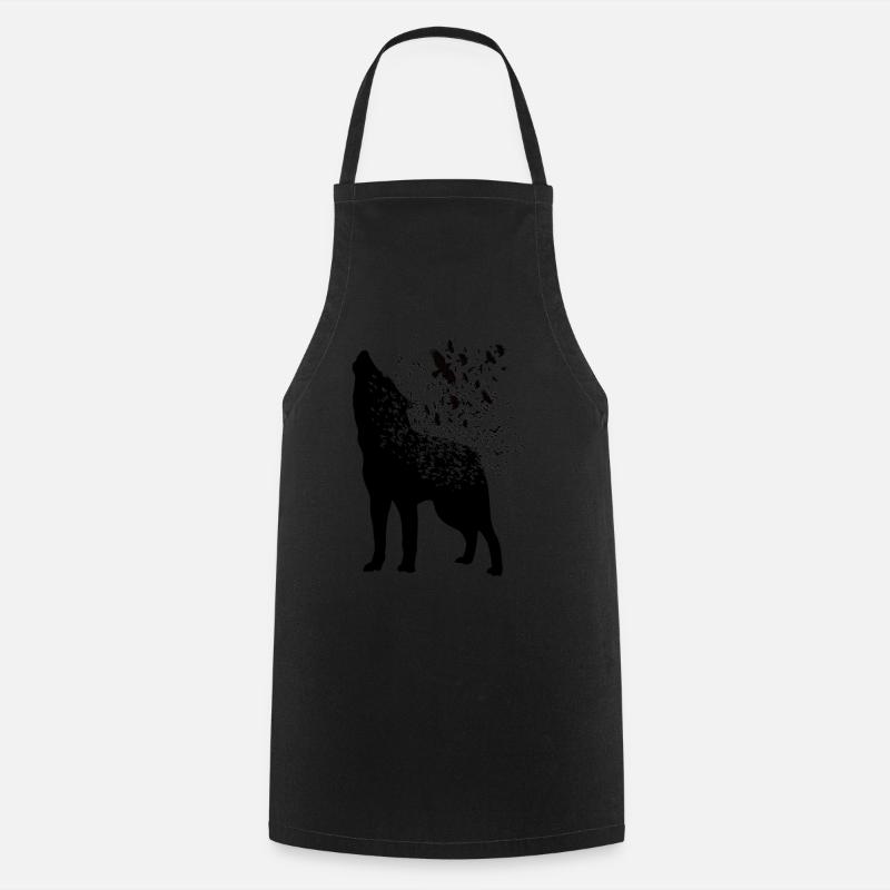 Wikinger - Fenris Wolf - Kochschürze - Schwarz