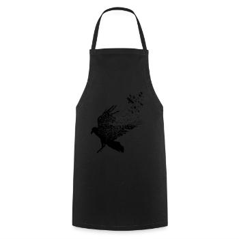 Wikinger - Walhalla Raben Grafik - Kochschürze - Schwarz - Vorne - AI Model Male 185 dark (185cm)
