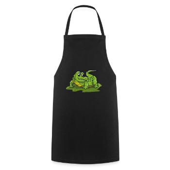 crocodile - Tablier de cuisine - noir - Devant - AI Model Male 185 dark (185cm)