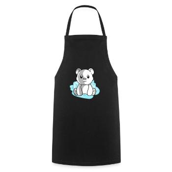 Eisbär Polarbär - Kochschürze - Schwarz - Vorne - AI Model Male 185 dark (185cm)