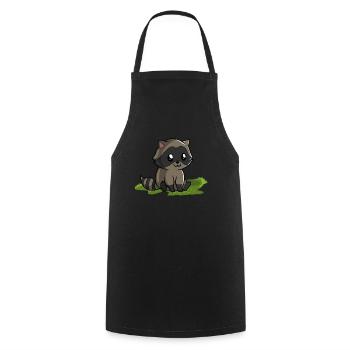 Raton laveur - Tablier de cuisine - noir - Devant - AI Model Male 185 dark (185cm)