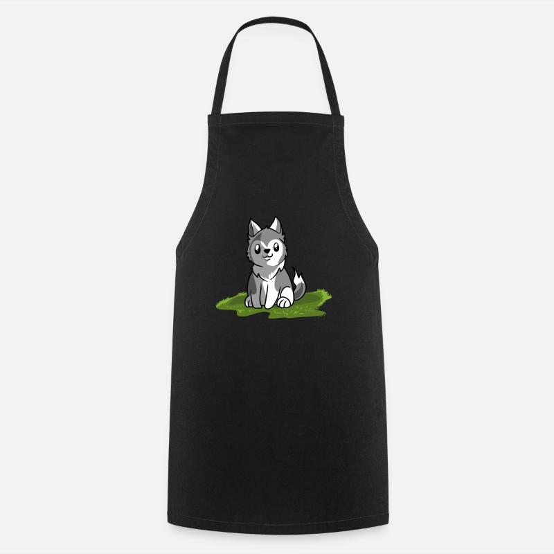 Wolf - Cooking Apron - black