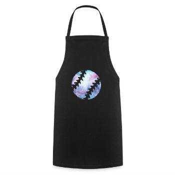 Baseball Baseballer - Kochschürze - Schwarz - Vorne - AI Model Male 185 dark (185cm)