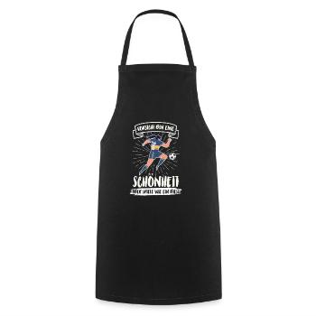Football Girls Football - Cooking Apron - black - Front - AI Model Male 185 dark (185cm)