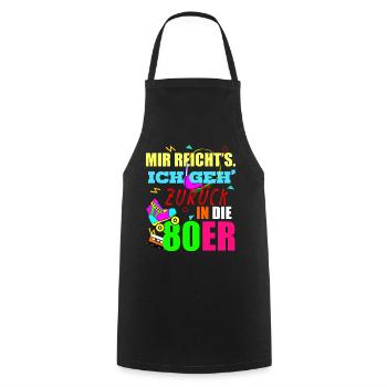 80er Jahre Retro 80s Spruch - Kochschürze - Schwarz - Vorne - AI Model Male 185 dark (185cm)