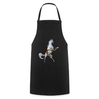 Guitar guitarist - Cooking Apron - black - Front - AI Model Male 185 dark (185cm)