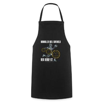 Handballspieler Handball Handballer - Kochschürze - Schwarz - Vorne - AI Model Male 185 dark (185cm)
