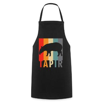 Tapir - Retro Design Saying - Cooking Apron - black - Front - AI Model Male 185 dark (185cm)