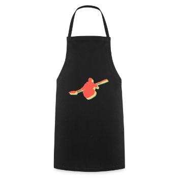 Retro Kajak Kayak Kajaker - Kochschürze - Schwarz - Vorne - AI Model Male 185 dark (185cm)