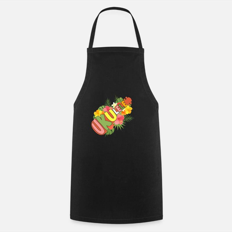Ukulélé Uke - Tablier de cuisine - noir