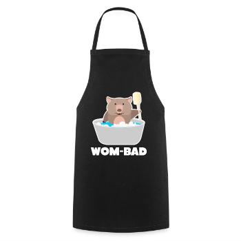 Wombat badet in Badewanne - lustig - Kochschürze - Schwarz - Vorne - AI Model Male 185 dark (185cm)