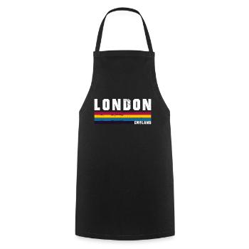 Londres - Tablier de cuisine - noir - Devant - AI Model Male 185 dark (185cm)