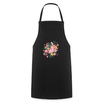 Midwife Thank You - Doula Pregnant Obstetrics - Cooking Apron - black - Front - AI Model Male 185 dark (185cm)