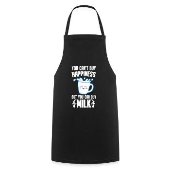 Milk raw milk whole milk - Cooking Apron - black - Front - AI Model Male 185 dark (185cm)