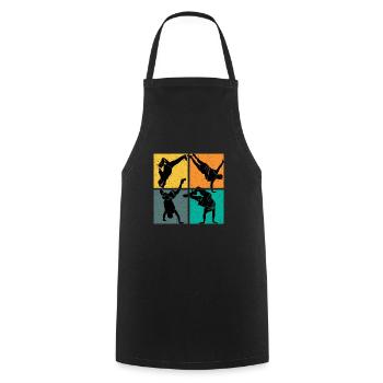 Breakdance dance vintage - Cooking Apron - black - Front - AI Model Male 185 dark (185cm)