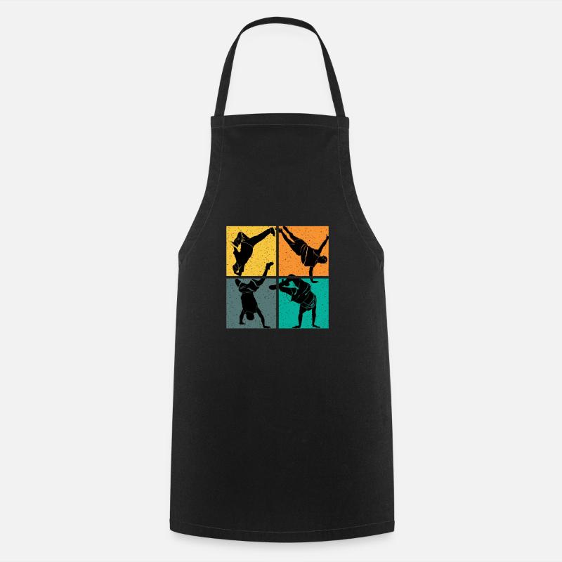 Breakdance danse vintage - Tablier de cuisine - noir