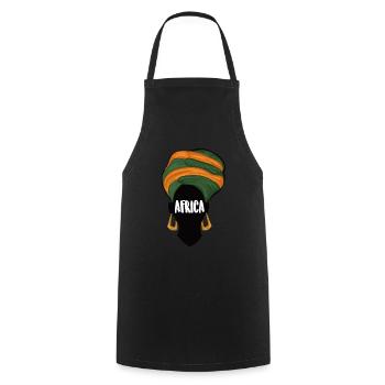 Africa Safari Rasta Fan d'Afrique Amoureux de l'Afrique - Tablier de cuisine - noir - Devant - AI Model Male 185 dark (185cm)