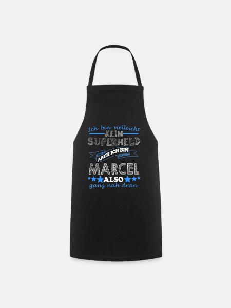 Marcel Vorname Schriftzug Geschenk Männer Jungen - Kochschürze - Schwarz