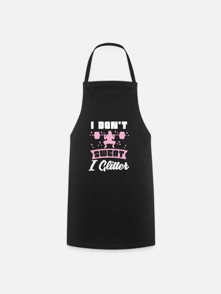 Weightlifting weightlifter barbell - Cooking Apron - black