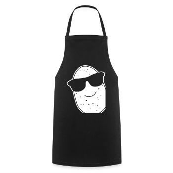 Kartoffel mit Sonnenbrille - Kochschürze - Schwarz - Vorne - AI Model Male 185 dark (185cm)