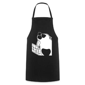 Castor avec des lunettes de soleil drôle - Tablier de cuisine - noir - Devant - AI Model Male 185 dark (185cm)