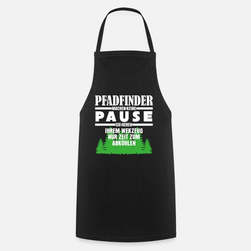 Scout Saying - No Pause - Cooking Apron - black