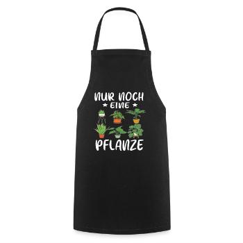 Nur noch eine Pflanze | Lustiges Gärtner Geschenk - Kochschürze - Schwarz - Vorne - AI Model Male 185 dark (185cm)