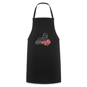 Boxing boxing boxer - Cooking Apron - black - Front - AI Model Male 185 dark (185cm)