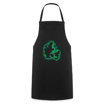 Denmark Denmark Outline - Cooking Apron - black - Front - AI Model Male 185 dark (185cm)