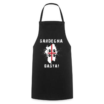 Sardinien Sardegna Urlaub Spruch - Kochschürze - Schwarz - Vorne - AI Model Male 185 dark (185cm)